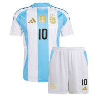 Argentina Lionel Messi #10 Hemmaställ Barn Copa America 2024 Korta ärmar (+ Korta byxor)